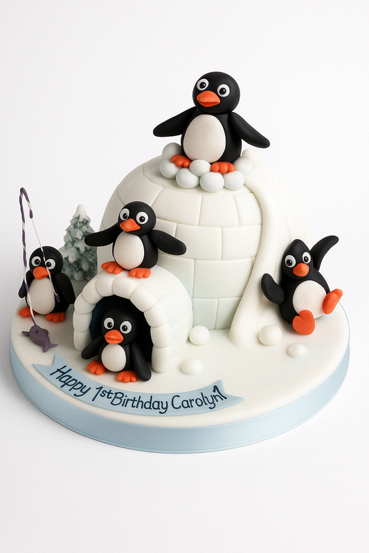 Penguin Igloo Party Cake