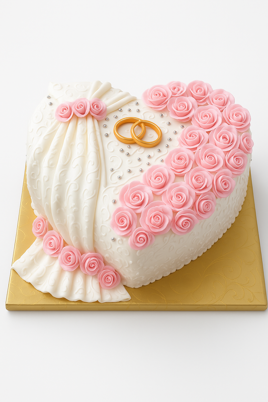 Wedding Bliss Heart Cake