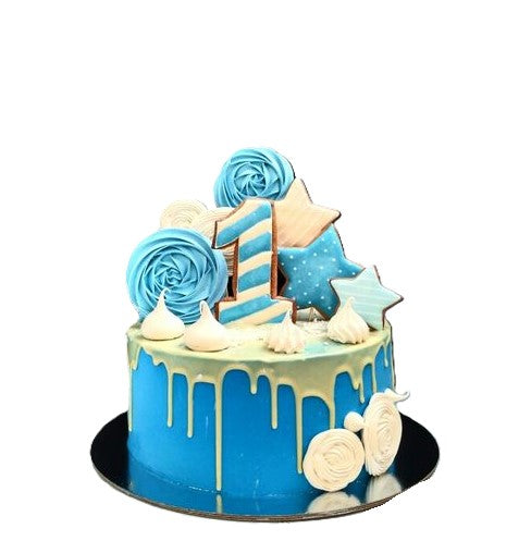 Blue Star Drip Cake