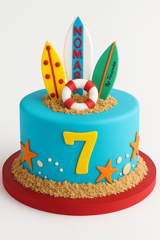 Surf’s Up Birthday Splash Cake