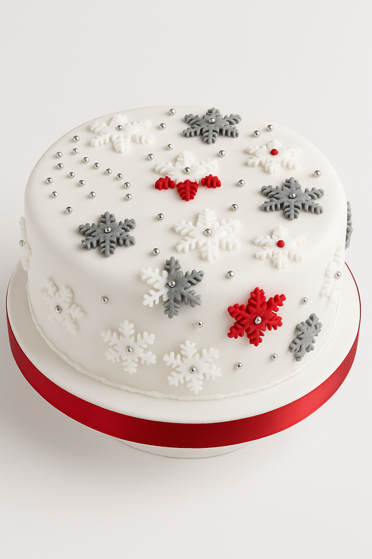Snowflake Christmas Cake