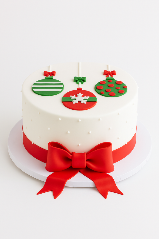 Christmas Bauble Theme Cake