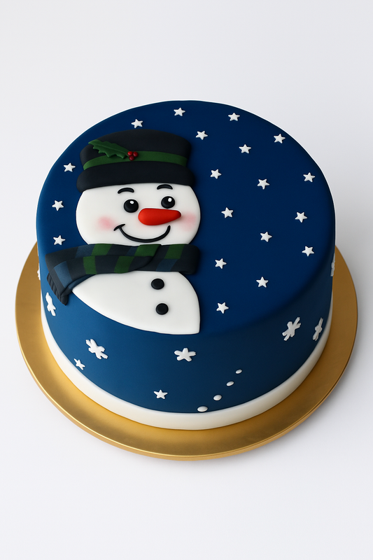 Frosty Snowman Christmas Cake