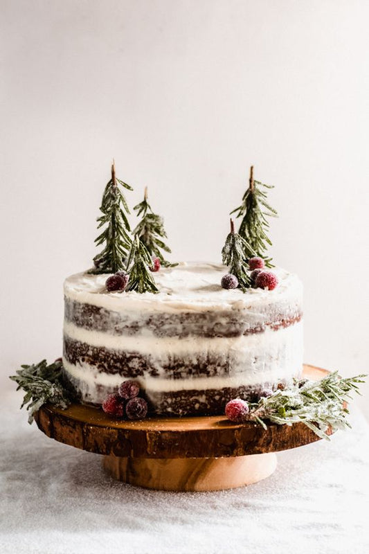 Rustic Christmas Tree Cake