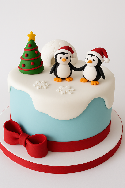 Penguin Christmas Cake