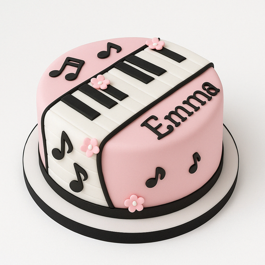 Pink Melody Piano Cake