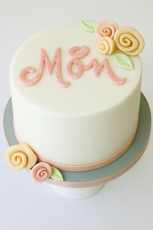 Elegant Floral Mom Cake