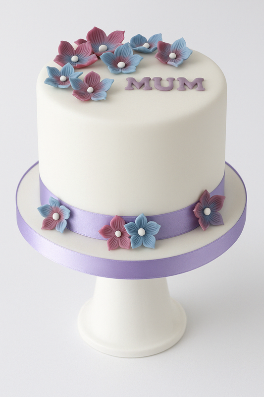 Purple Bloom Mum Cake