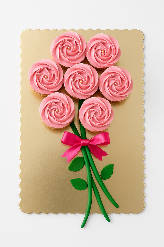 Pink Rose Cupcake Bouquet