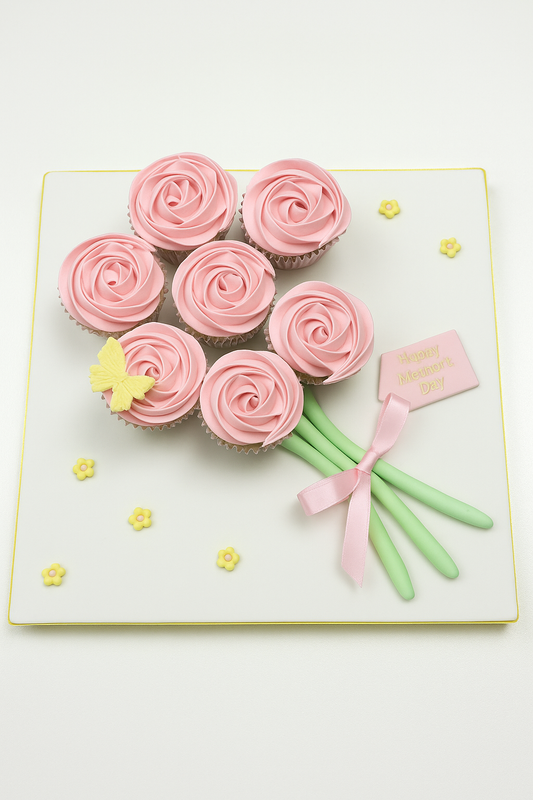 Pastel Rose Cupcake Bouquet