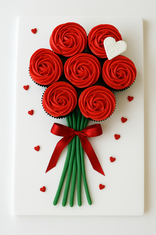 Red Rose Cupcake Bouquet