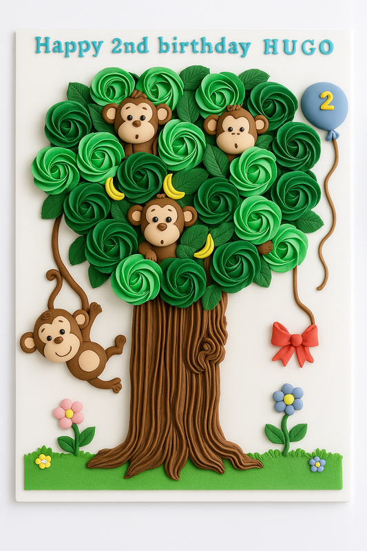 Monkey Tree Jungle Cupcake Cake