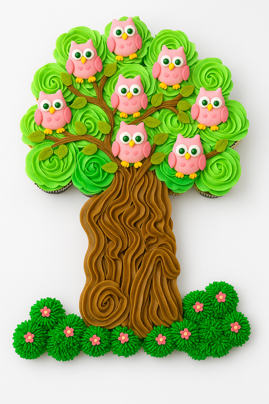 Owl Tree Cupcake Cake