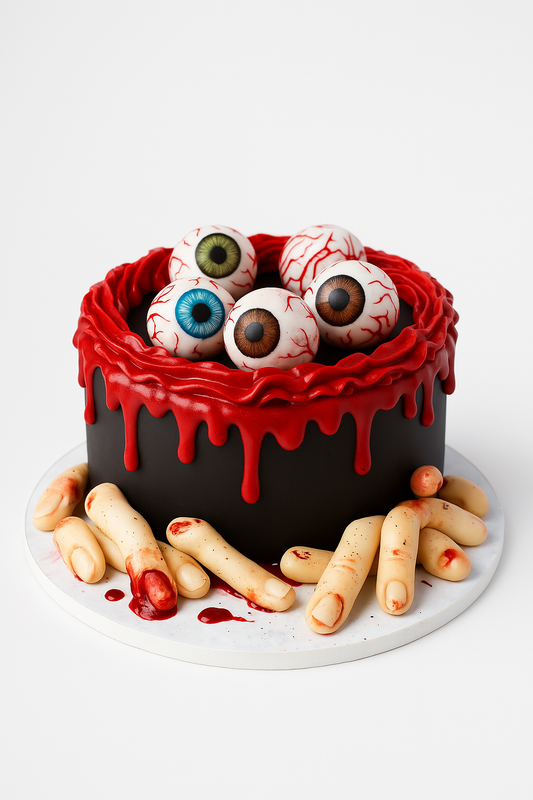 Creepy Halloween Eyeball Cake