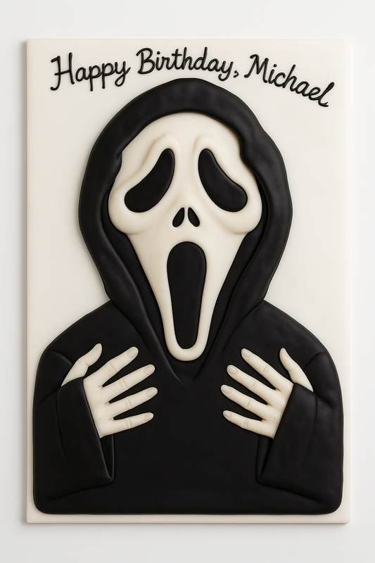 Scream Face Horror Birthday Cake