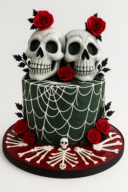 Skull & Web Gothic Cake
