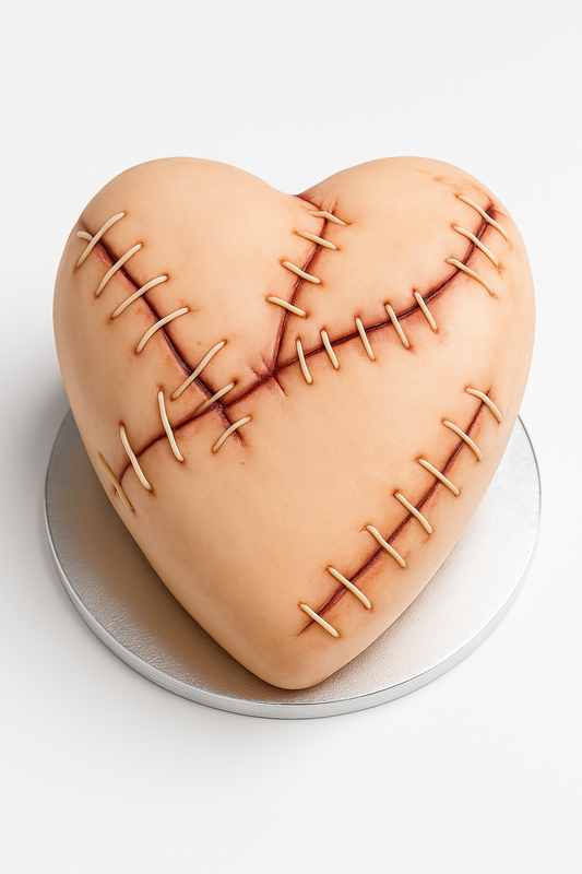 Stitched Heart Cake