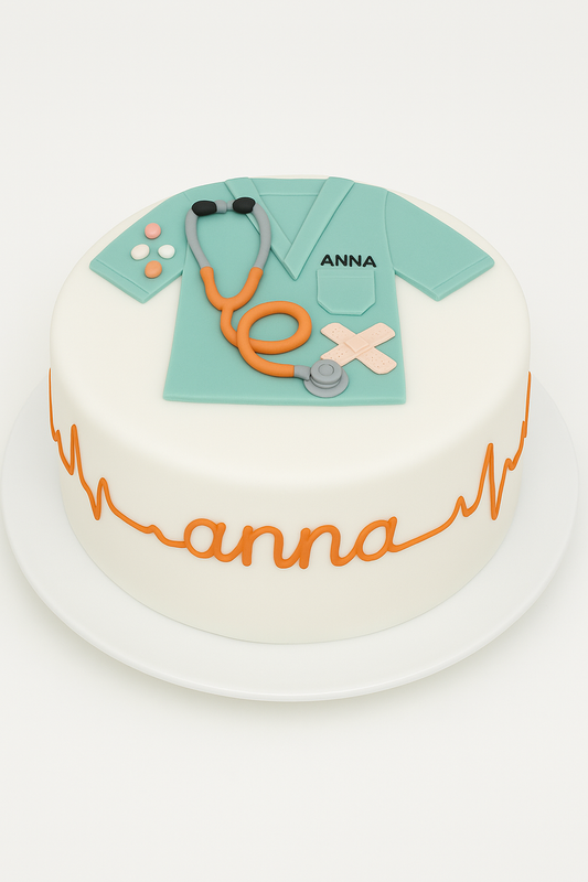 Nurse Scrubs Theme Cake