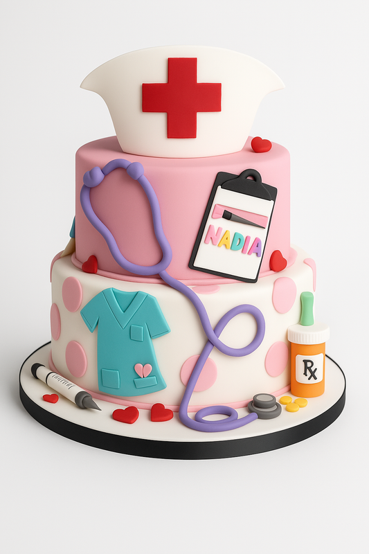 Cute Nurse Graduation Cake