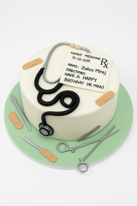 Doctor’s Prescription Birthday Cake