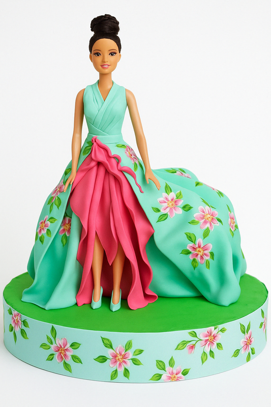 Enchanted Garden Doll Cake