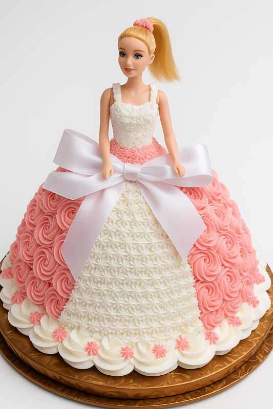 Doll Cake – Pink & White Gown