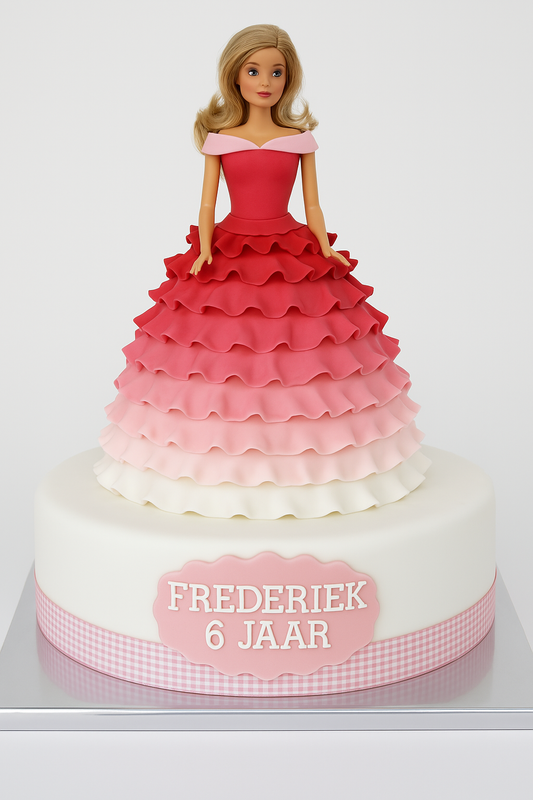 Doll Cake – Red Ombre Princess
