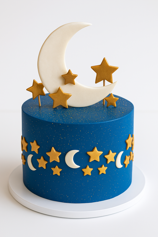 Celestial Eid Crescent Cake