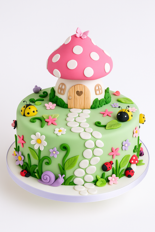 Enchanted Garden Mushroom Cake