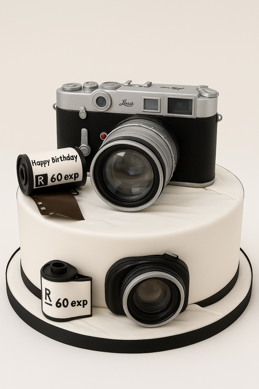 Vintage Camera Reel Cake