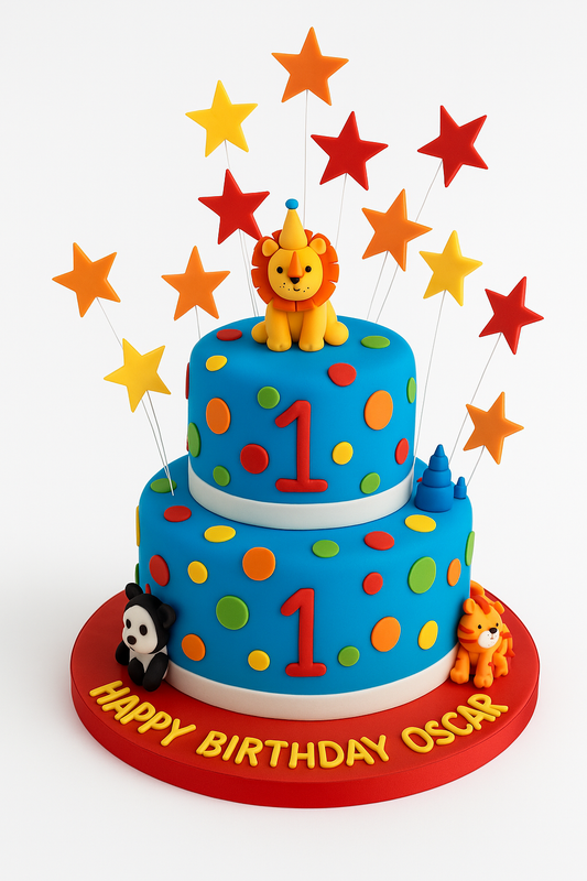 Jungle Star Birthday Cake