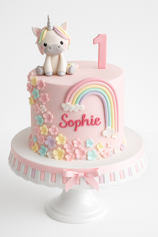 Pink Princess Unicorn Cake