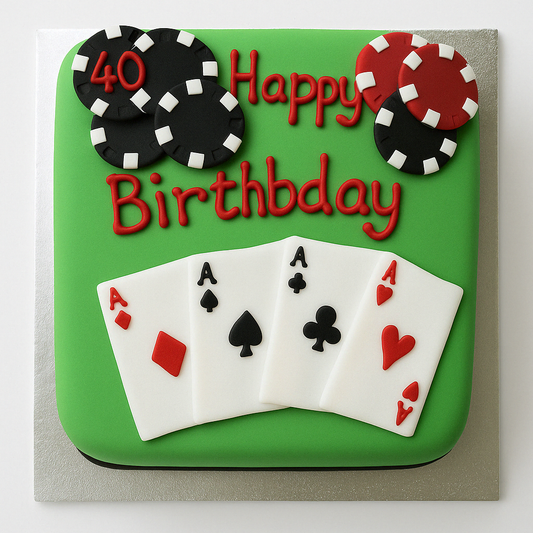 Poker Night Cake