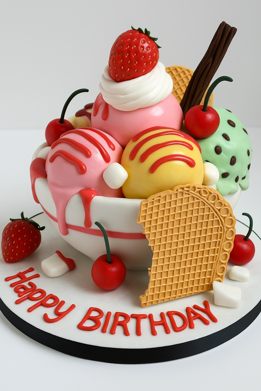 Ice Cream Sundae Cake