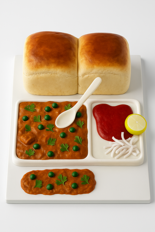 Pav Bhaji Fondant Cake