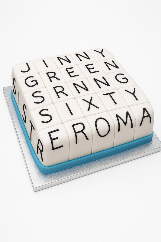 Crossword Puzzle Cake