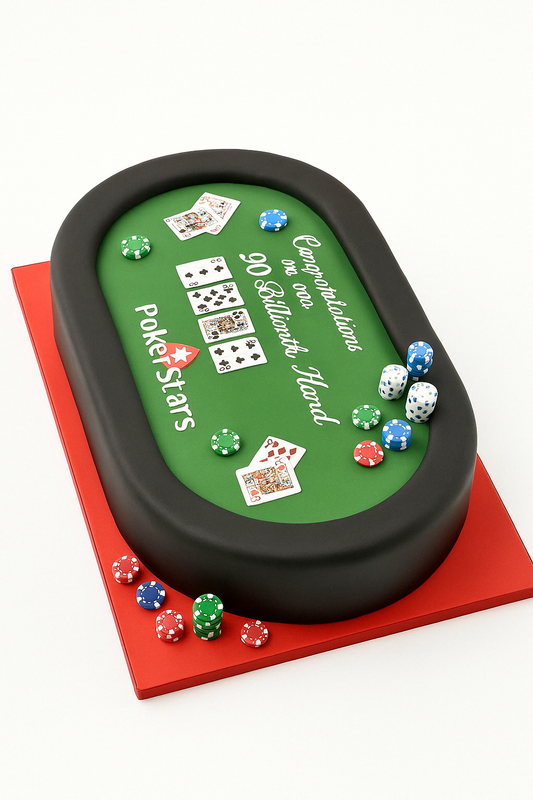 Poker Table Celebration Cake