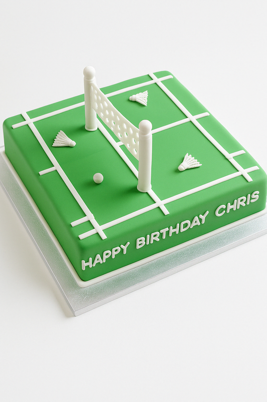 Badminton Court Birthday Cake