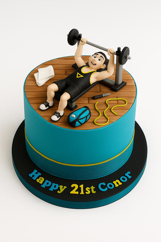 Bench Press Birthday Cake