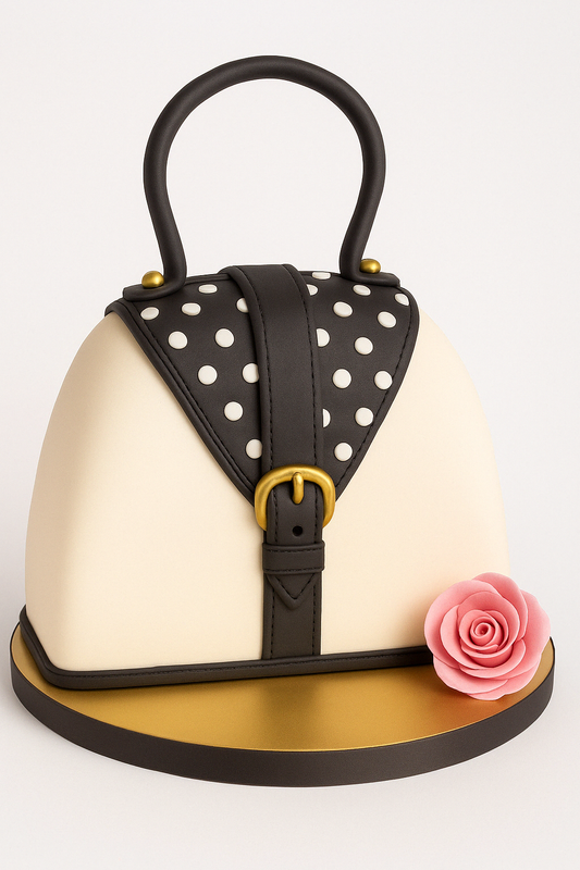 Polka Charm Designer Bag Cake