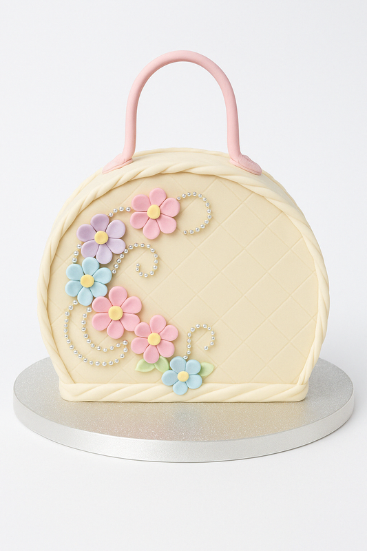 Quilted Floral Handbag Cake