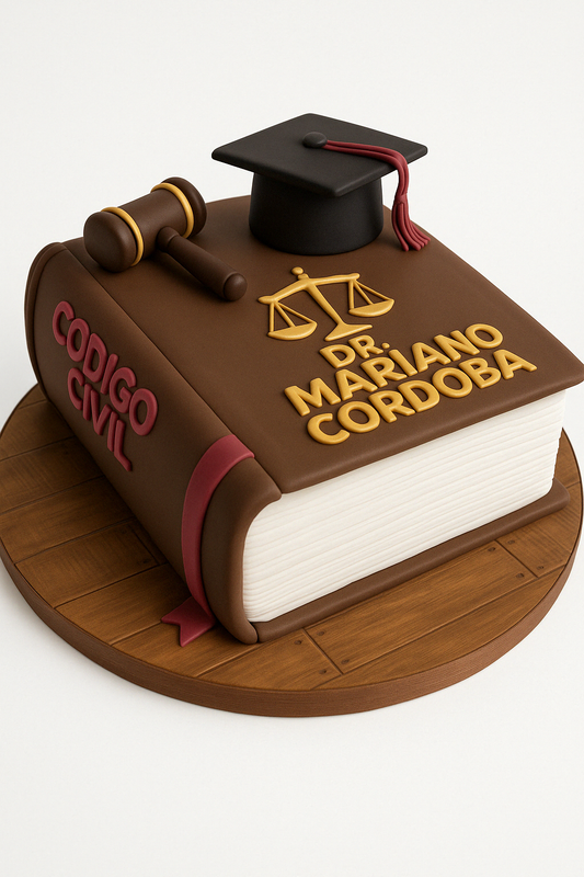 Civil Code Graduation Book Cake
