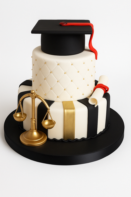Elegant Law Graduation Cake