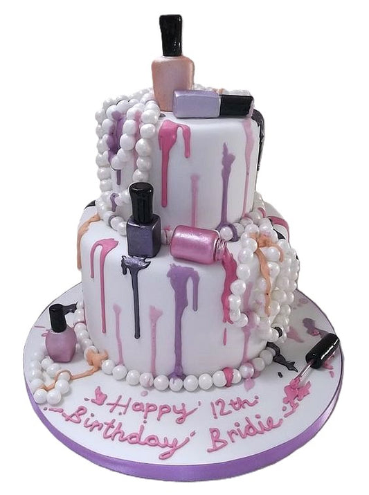 Drip & Polish Birthday Cake