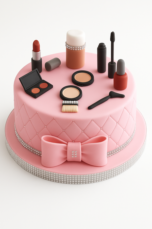 Pretty in Pink Makeup Cake