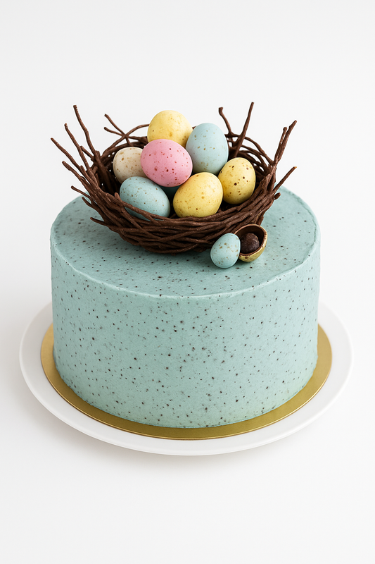 Speckled Egg Nest Easter Cake