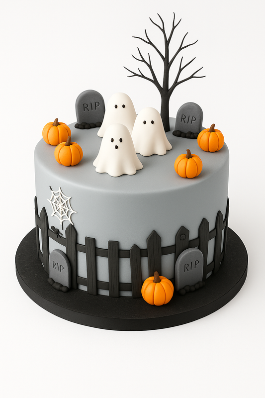 Cute Cemetery Scene Cake