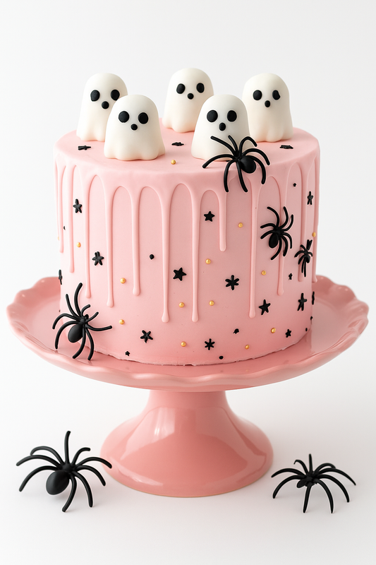 Pink Spooktacular Halloween Cake