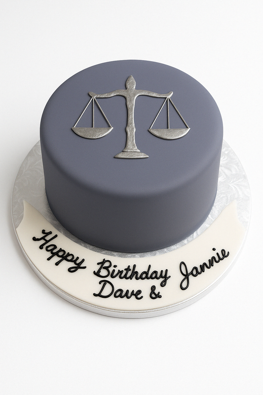Scales of Justice Birthday Cake