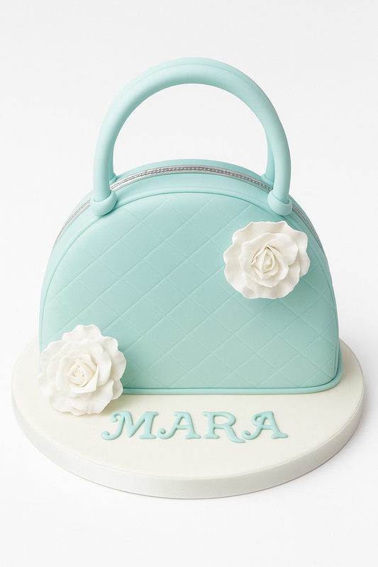 Mint Bloom Bag Cake